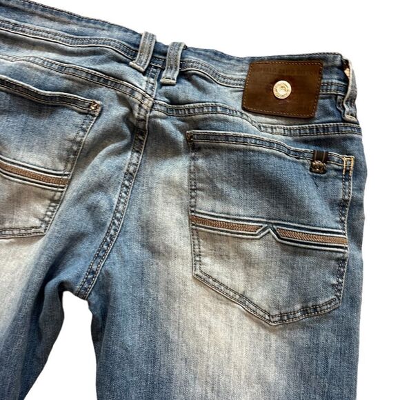 BUFFALO Slim Straight Stretch Bleach Wash Mid Rise Casual Denim Jean 32 - Picture 5 of 11